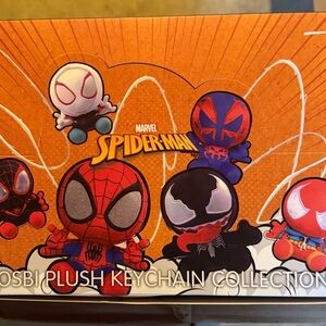 Marvel Spider-Man Plush Keychain Set - Red, Black, Blue